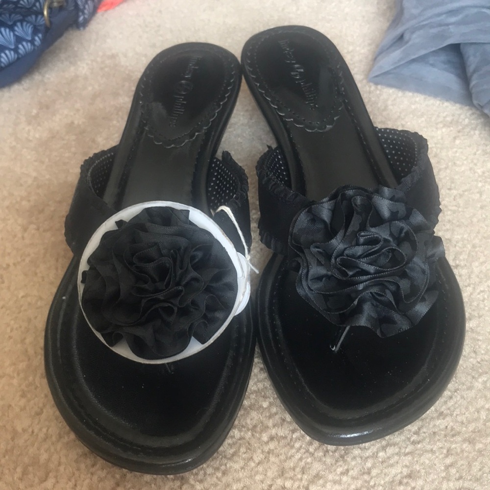Lindsey Phillips black sandals size 8
